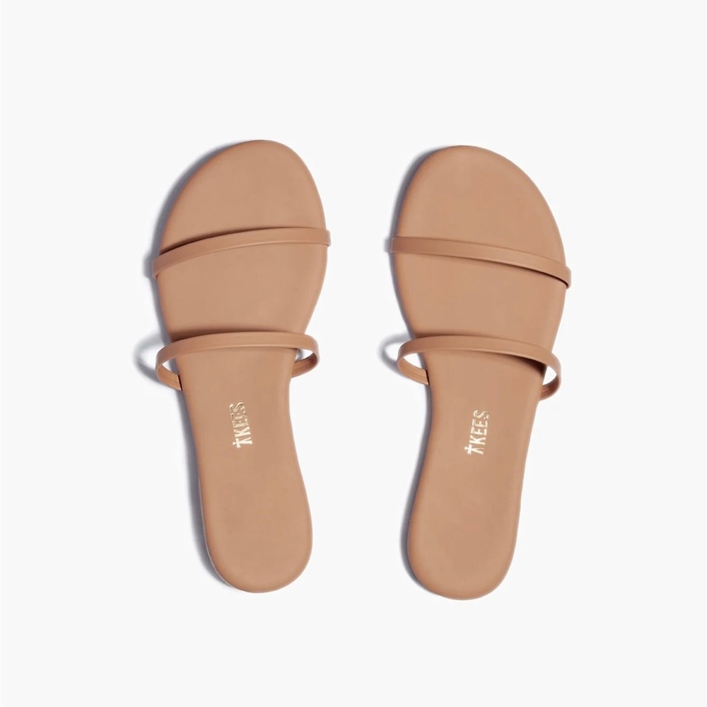 Tkees Gemma Matte Nude Slides - Size 11